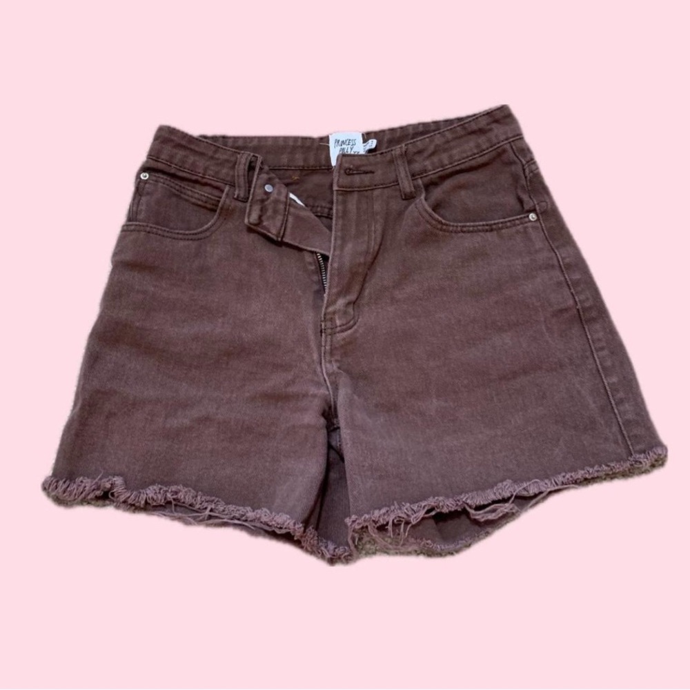 Princess Polly Brown Jean Shorts